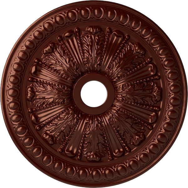 Ekena Millwork Tomango Egg & Dart Medallion (Canopies up to 6 3/4"), 27 7/8"OD x 3 7/8"ID x 2 1/2"P, Antique Copper CM27TOACS - main